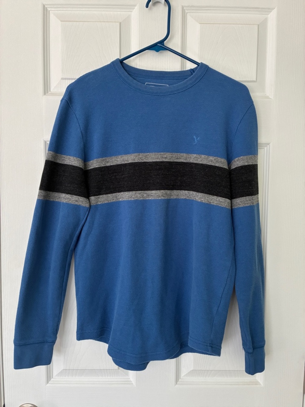 American Eagle Outfitters Blue Striped Long Sleeve Shirt